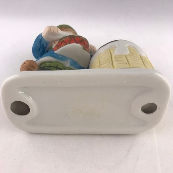 VTG Jasco Luvkins Little Drummer Boy Bisque Porcelain Christmas Candle Votive - Picture 6 of 8